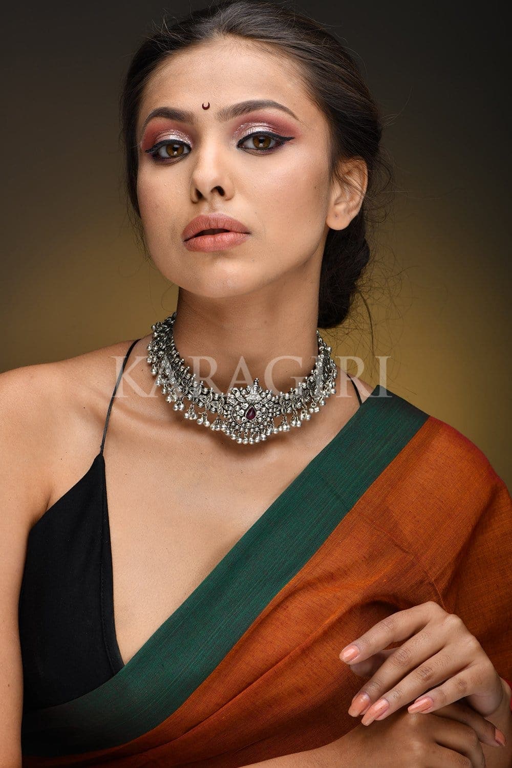 Buy Silver Plated Tribal Choker Necklace by Kohar By Kanika Online at Aza  Fashions.