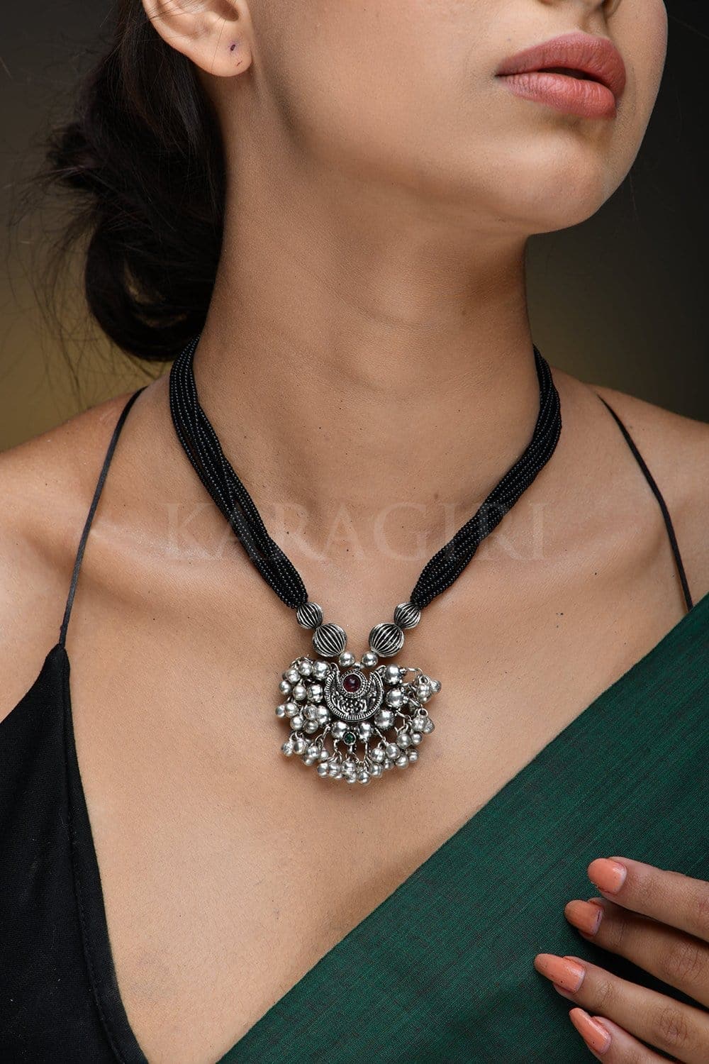 Silver pendant deals mangalsutra