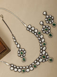 Necklace Simple Floral Emerald Necklace and Set saree online