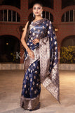 Organza Saree Azure Blue Organza Saree saree online