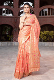 Organza Saree Brick Pink Organza Saree saree online