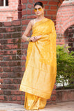 Organza Saree Butter Yellow Organza Saree saree online