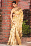 Organza Saree Butter Yellow Organza Saree saree online