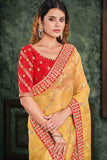 organza silk saree