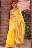 Organza Saree Canary Yellow Organza Saree saree online