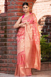 Organza Saree Crepe Pink Organza Saree saree online