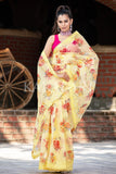 Organza Saree Daisy Yellow Organza Saree saree online