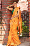 Organza Saree Fire Yellow Organza Saree saree online