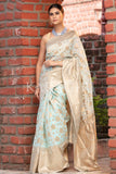 Organza Saree Light Celestine Blue Organza Saree saree online