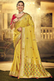 Organza Saree Light Yellow Organza Saree saree online