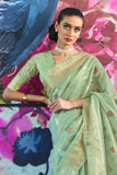 Organza Saree Mint Green Organza Saree saree online