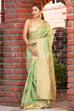 Organza Saree Moss Green Organza Saree saree online