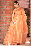 Organza Saree Orange Organza Saree saree online