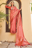 organza saree. pink saree