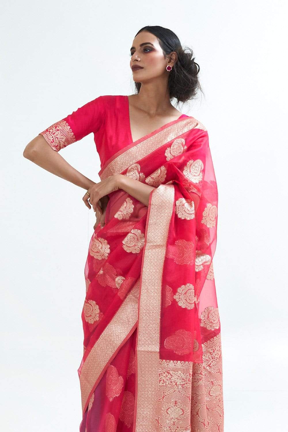 organza saree