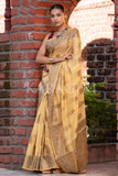 Organza Saree Royal Yellow Organza Saree saree online