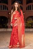 Organza Saree Scarlet Red Organza Saree saree online