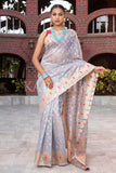 Organza Saree Silver Organza Saree saree online