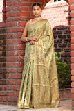 Organza Saree Tea Green Organza Saree saree online