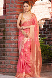 Organza Saree Thulian Pink Organza Saree saree online