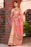 Organza Saree Watermelon Pink Organza Saree saree online