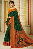 Paithani Saree Cadmium Green Paithani Saree saree online
