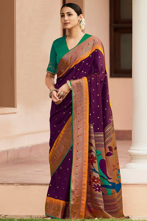 paithani saree dark purple paithani saree silk saree online 31646908973249 e39914aa b35e 419c b620