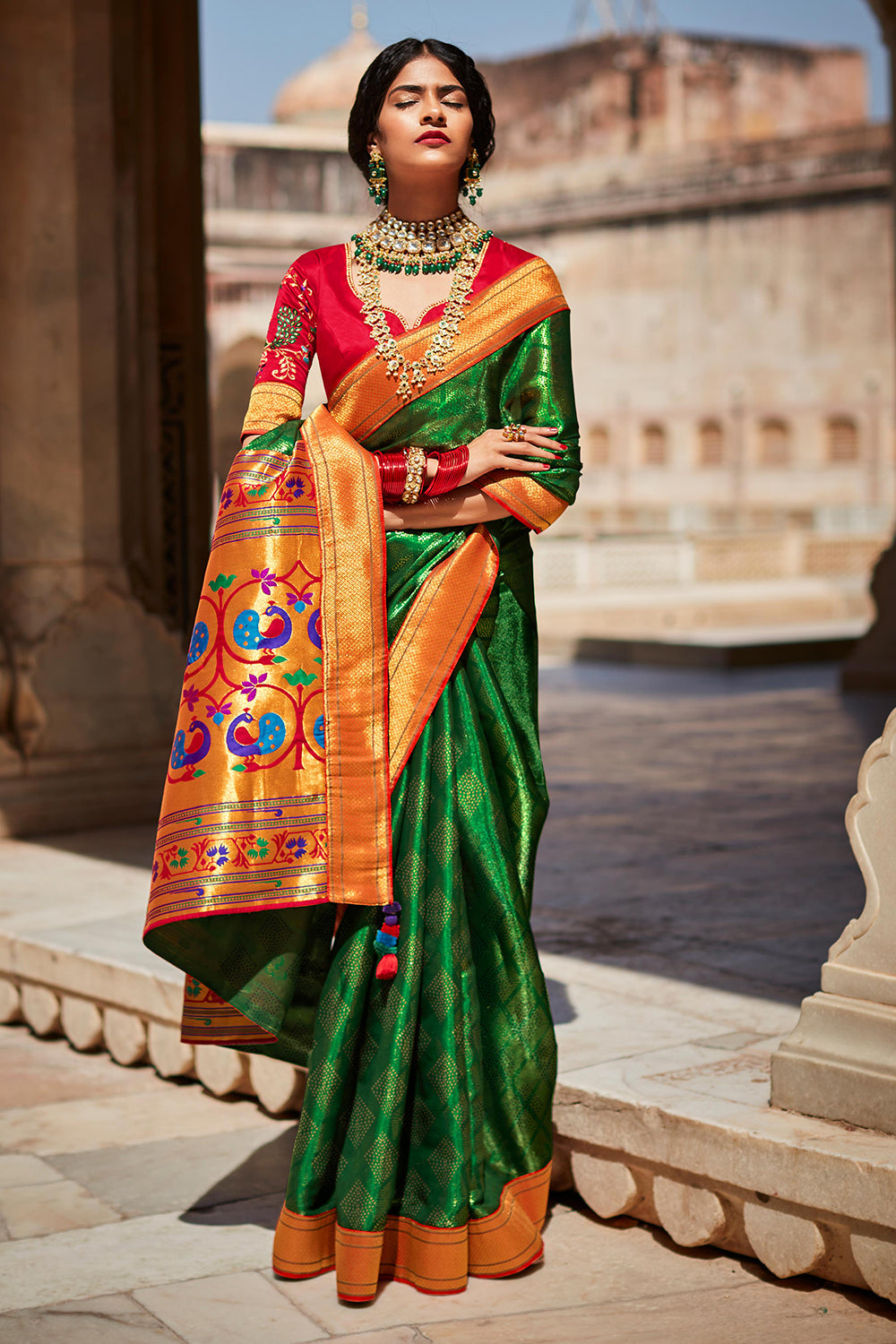 Paithani Saree in Orange : SPF9252