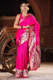 Paithani Saree Fuscia Pink Paithani Saree saree online