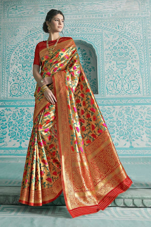 Buy Banarasi Silk Sarees Online | Banarasi Sarees Online Shopping – Page 16  – Vishnu Weaves