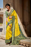 yellow paithani saree