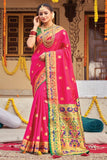 pink paithani saree