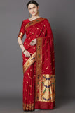 Paithani Saree Maroon Red Woven Paithani Saree saree online