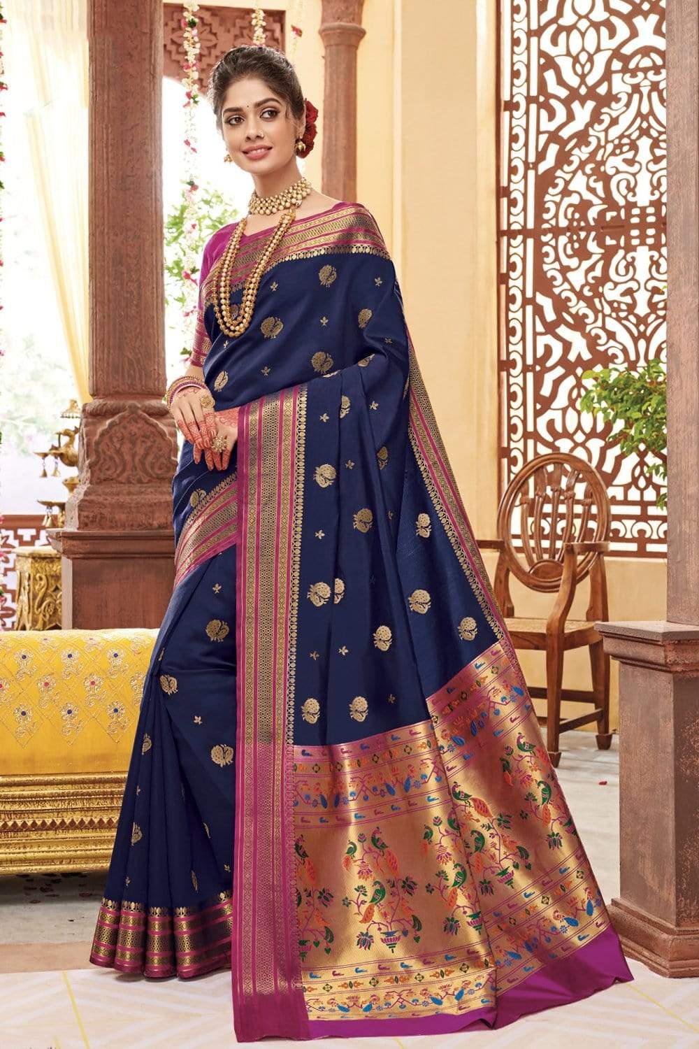 Buy Original Paithani Silk Wedding Sarees Look with Price Online – Page 4 –  Sunasa