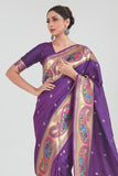 Paithani Saree Plum Purple Paithani Saree saree online