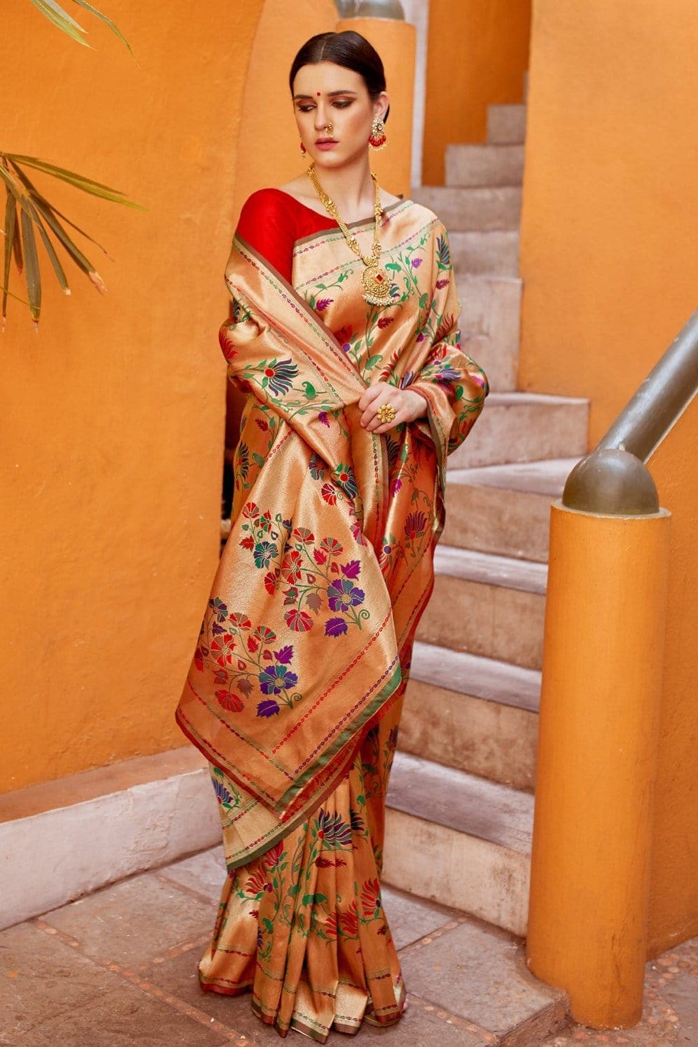 paithani saree red golden woven paithani saree silk saree online 11838197661799 1e63ac5b e089 4708 bc3e 182604903bb7