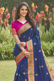 Sapphire Blue Paithani Saree
