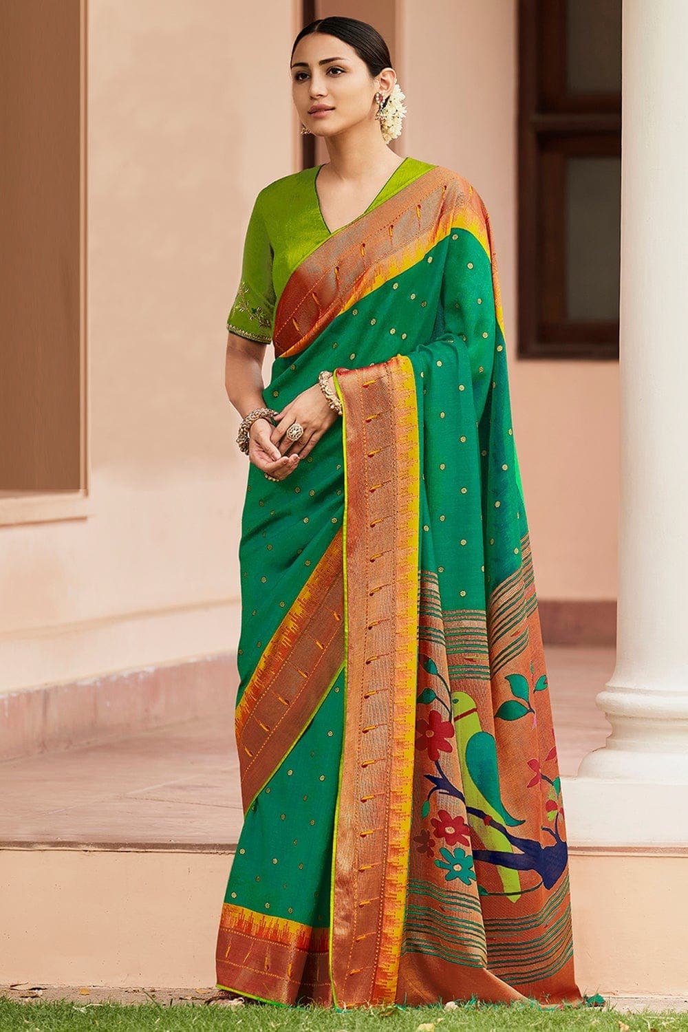 Buy Paithani Sarees online | Wedding Saree at best prices | Om Paithani  Saree and Silk Sarees