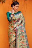 Paithani Saree Teal Green Golden Woven Paithani Saree saree online