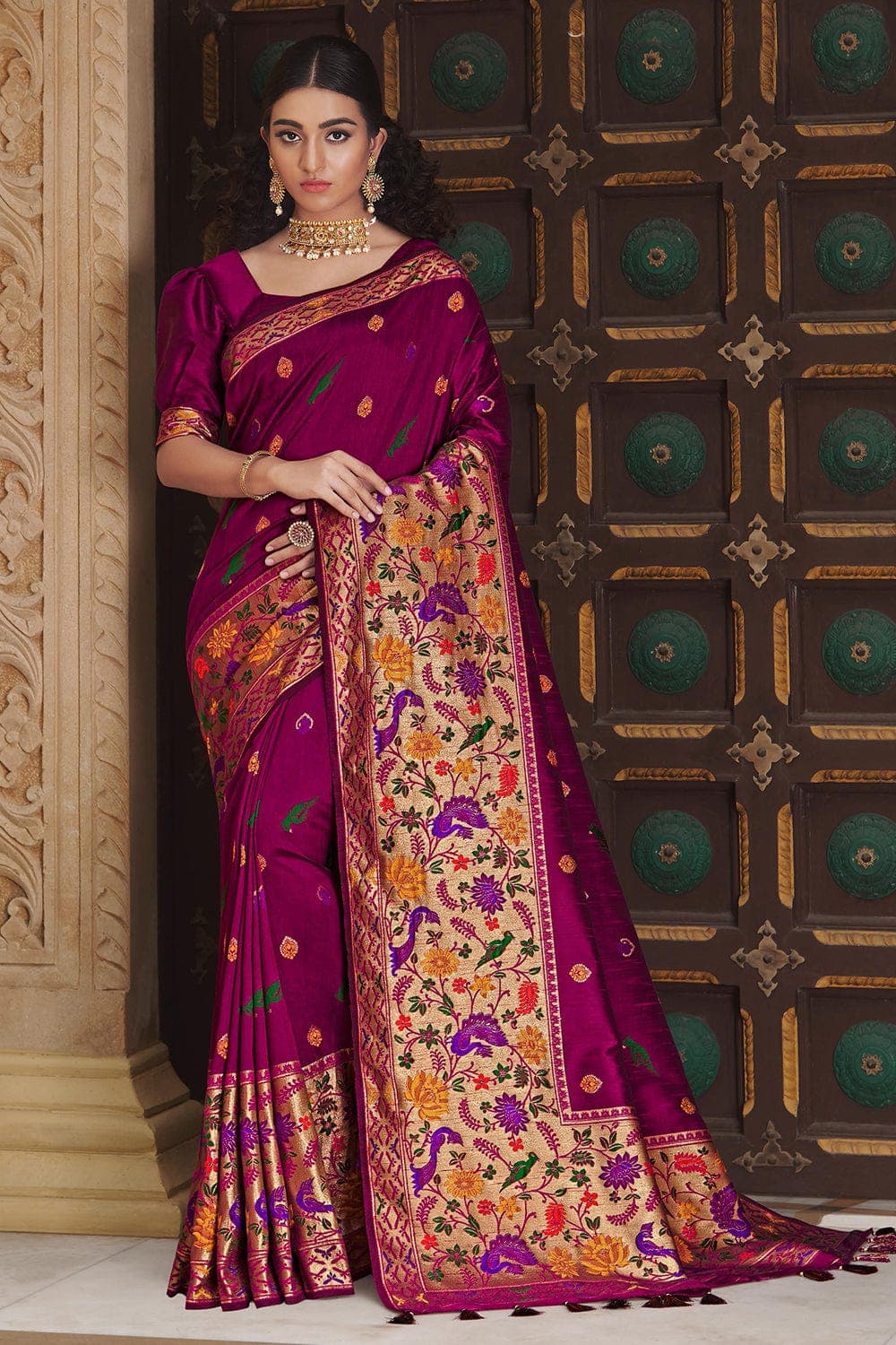 Paithani Saree Violet Paithani Saree saree online