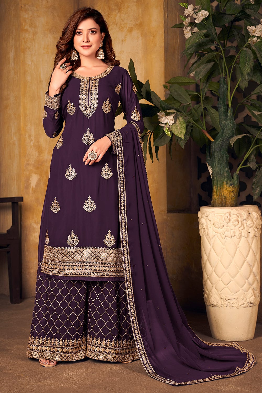 Buy Coffee Pakistani Indian Plus Size Plazo Suit 7XL, 6XL, 5XL, 4XL 3XL –  HATKE BRIDE