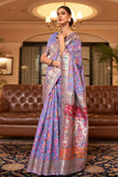 purple pashmina saree