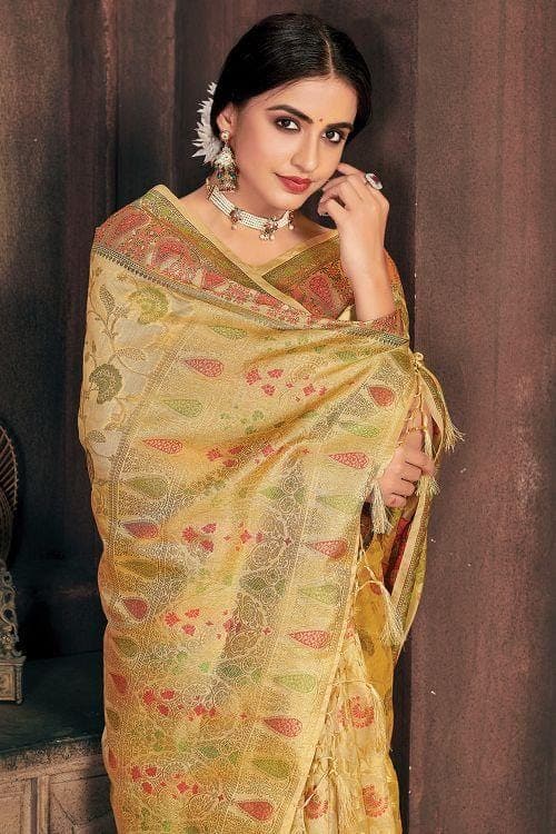 Patola Saree Banana Yellow Patola Saree saree online