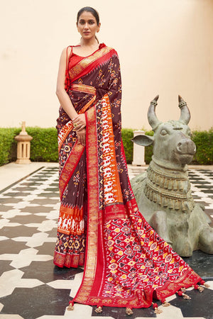 Patan Patola Silk Saree Online | Handloom Saree Online | Frontier Raas