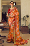 orange patola saree