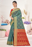 blue patola saree