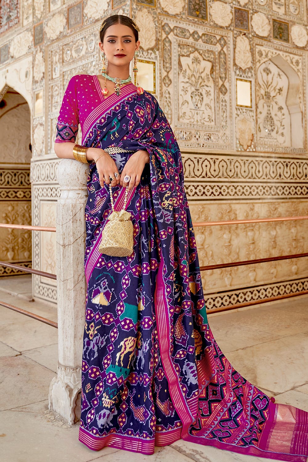 purple patola saree