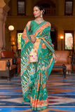 green patola saree