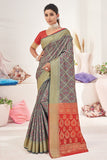 grey patola saree