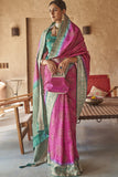 pink patola saree